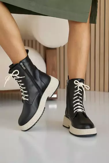 Женские ботинки кожаные зимние черные VlaMar 206 фото 1 — интернет-магазин Tapok