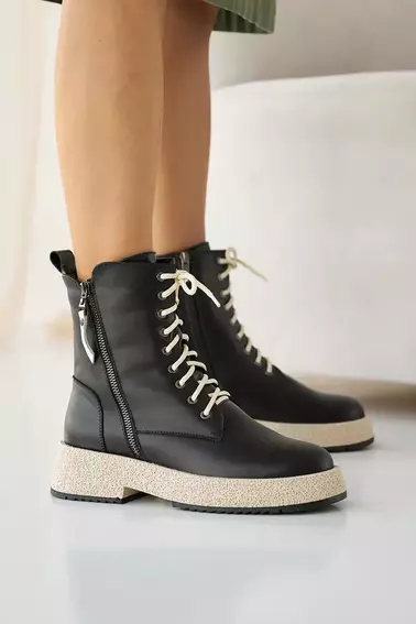 Женские ботинки кожаные зимние черные VlaMar 206 фото 5 — интернет-магазин Tapok