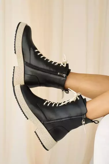 Женские ботинки кожаные зимние черные VlaMar 206 фото 7 — интернет-магазин Tapok
