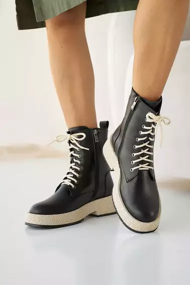 Женские ботинки кожаные зимние черные VlaMar 206 фото 8 — интернет-магазин Tapok