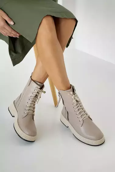 Женские ботинки кожаные зимние бежевые VlaMar 206 фото 5 — интернет-магазин Tapok