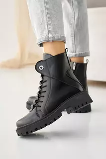 Женские ботинки кожаные зимние черные Vikont 7