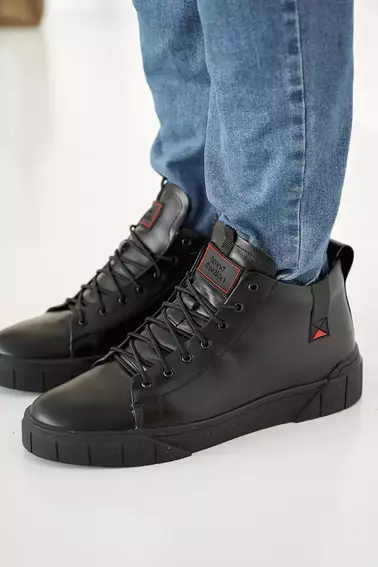 Мужские ботинки кожаные зимние черные Zangak 166 фото 4 — интернет-магазин Tapok