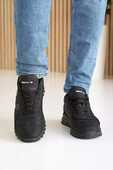 Мужские ботинки кожаные зимние черные Emirro Blayer 012 фото 2 — интернет-магазин Tapok
