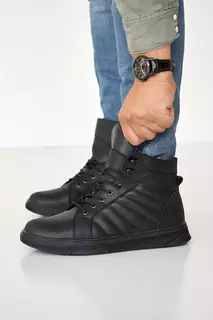 Мужские ботинки кожаные зимние черные Emirro 85