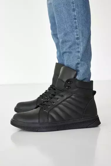 Чоловічі черевики шкіряні зимові чорні Emirro 85 фото 2 — інтернет-магазин Tapok