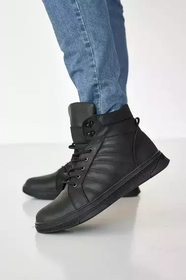 Чоловічі черевики шкіряні зимові чорні Emirro 85 фото 3 — інтернет-магазин Tapok