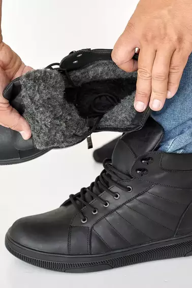 Чоловічі черевики шкіряні зимові чорні Emirro 85 фото 5 — інтернет-магазин Tapok