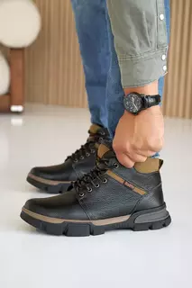Чоловічі черевики шкіряні зимові чорні Braxton 51 F