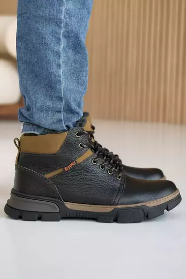 Мужские ботинки кожаные зимние черные Braxton 51 F фото 4 — интернет-магазин Tapok