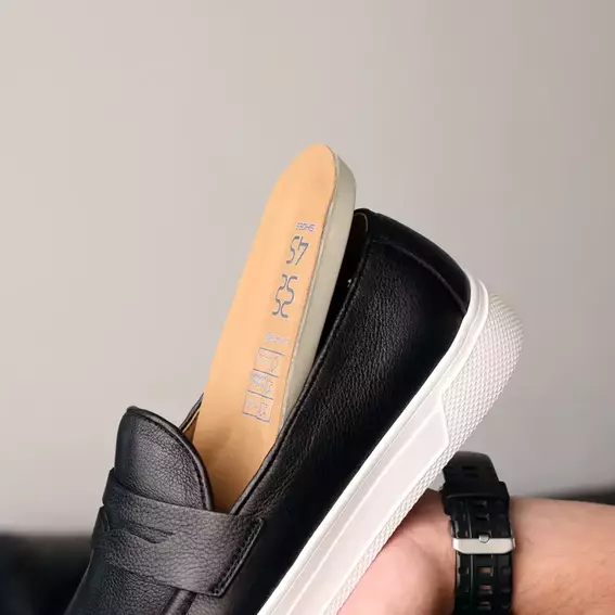 Лоферы мужские кожаные 586630 Черные фото 11 — интернет-магазин Tapok