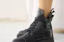 Женские ботинки кожаные зимние черные Yuves 445 Фото 3