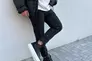 Ботинки мужские кожаные черные на белой подошве демисезонные Фото 3