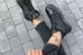 Ботинки мужские кожаные черные на черной подошве демисезонные Фото 5