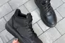Ботинки мужские кожаные черные на черной подошве демисезонные Фото 12