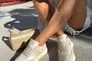 Кросівки жіночі шкіряні бежеві із вставками замші. Фото 20