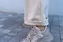Кроссовки женские кожаные бежевые с вставками сетки Фото 13