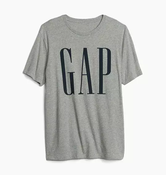 Футболка Gap Logo T-Shirt Grey 499630031 фото 1 — інтернет-магазин Tapok
