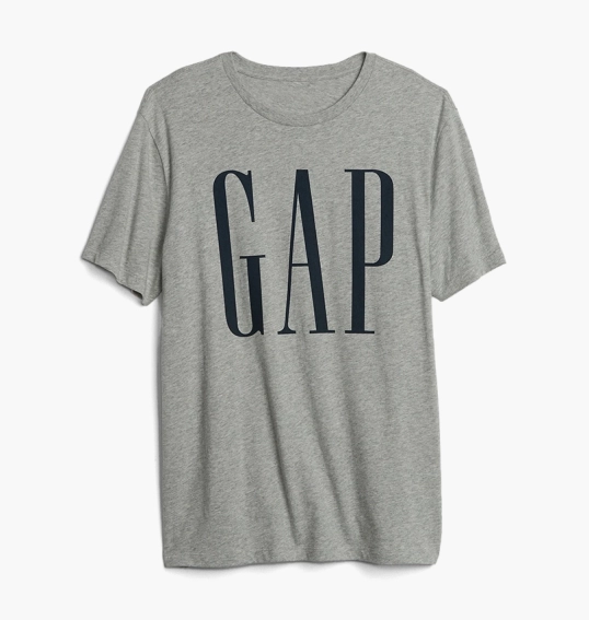 Футболка Gap Logo T-Shirt Grey 499630031 фото 7 — интернет-магазин Tapok