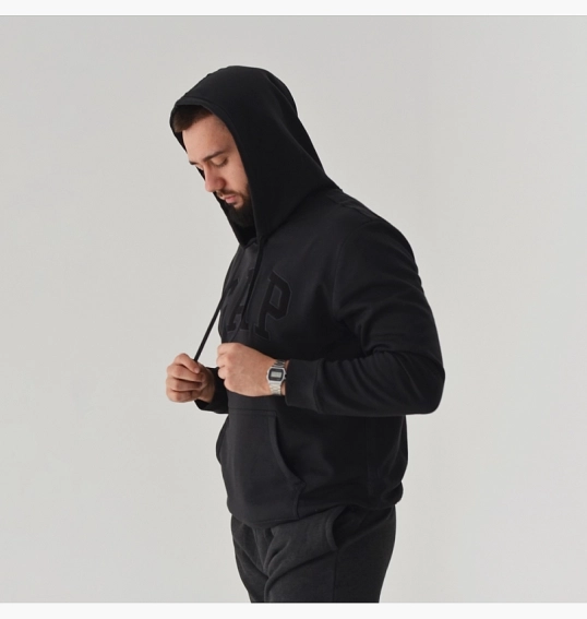 Толстовка чоловіча Gap Logo Zip Hoodie Black 218871171 фото 30 — інтернет-магазин Tapok