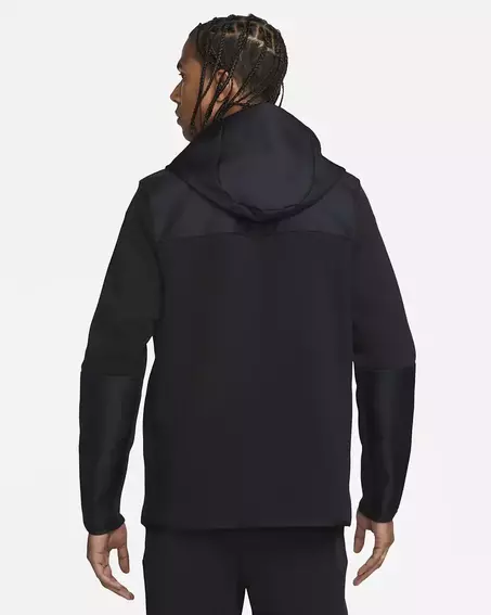 Толстовка чоловіча Nike M Nk Tch Flc Overlay Fz Black Dr6165-010 фото 6 — інтернет-магазин Tapok
