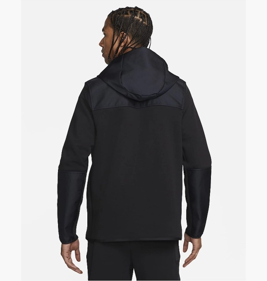 Толстовка чоловіча Nike M Nk Tch Flc Overlay Fz Black Dr6165-010 фото 12 — інтернет-магазин Tapok