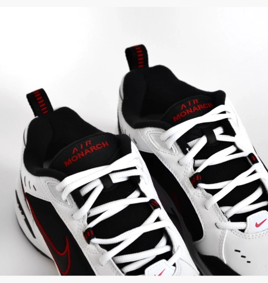 Кроссовки Nike Air Monarch Iv White/Black-Varsity Red 415445-101 фото 18 — интернет-магазин Tapok