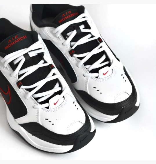 Кроссовки Nike Air Monarch Iv White/Black-Varsity Red 415445-101 фото 19 — интернет-магазин Tapok
