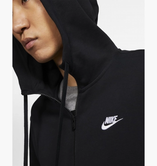 Толстовка чоловіча Nike M Nsw Club Hoodie Fz Ft Black BV2648-010 фото 13 — інтернет-магазин Tapok
