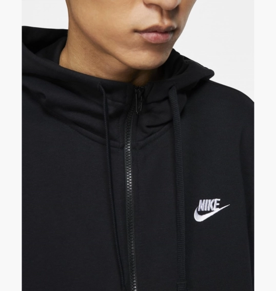 Толстовка чоловіча Nike M Nsw Club Hoodie Fz Ft Black BV2648-010 фото 14 — інтернет-магазин Tapok