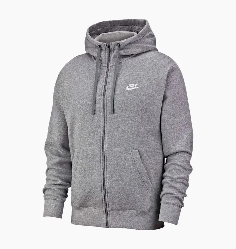 Grey nike zip hoodie discount