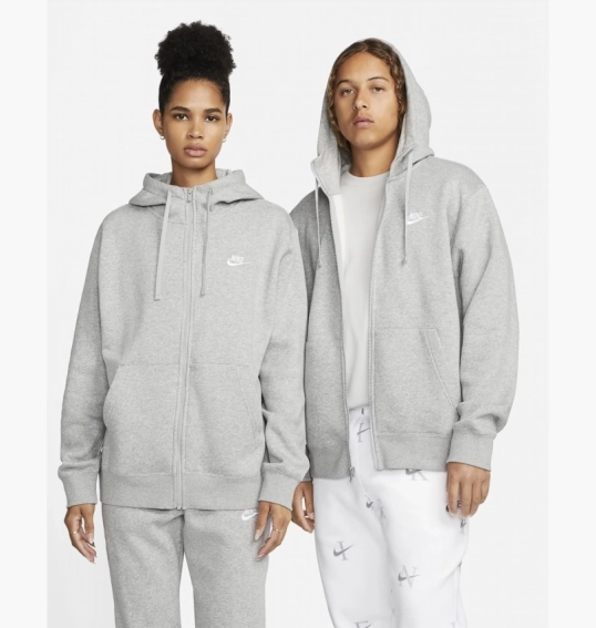 Толстовка Nike Nsw Club Hoodie Fz Grey BV2645-063 фото 7 — интернет-магазин Tapok