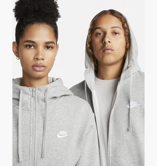 Толстовка Nike Nsw Club Hoodie Fz Grey BV2645-063 фото 10 — интернет-магазин Tapok