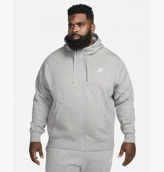 Толстовка Nike Nsw Club Hoodie Fz Grey BV2645-063 фото 14 — интернет-магазин Tapok