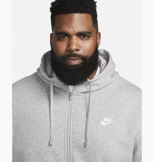 Толстовка Nike Nsw Club Hoodie Fz Grey BV2645-063 фото 16 — интернет-магазин Tapok