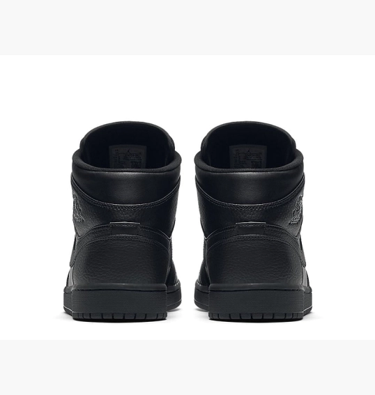 Кросівки Air Jordan 1 Mid Triple Black Black 554724-091 фото 10 — інтернет-магазин Tapok