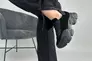 Кроссовки женские замшевые черные с вставками кожи Фото 3