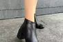 Ботильоны женские кожаные черные на каблуках демисезонные Фото 1