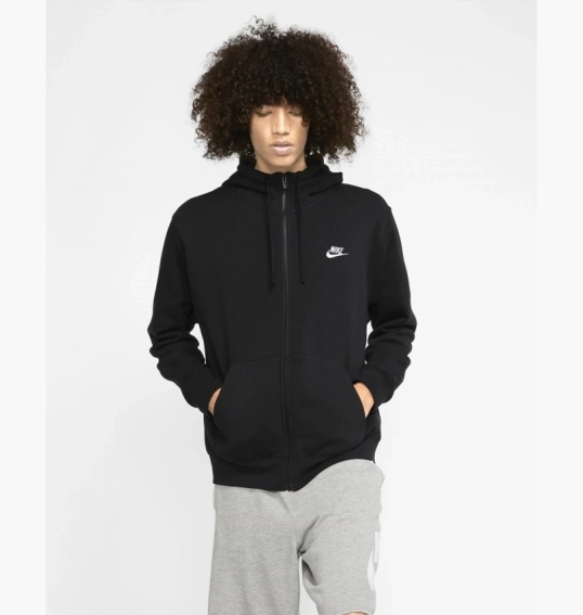 Толстовка Nike M NSW CLUB HOODIE FZ BB Black BV2645-010 фото 11 — интернет-магазин Tapok
