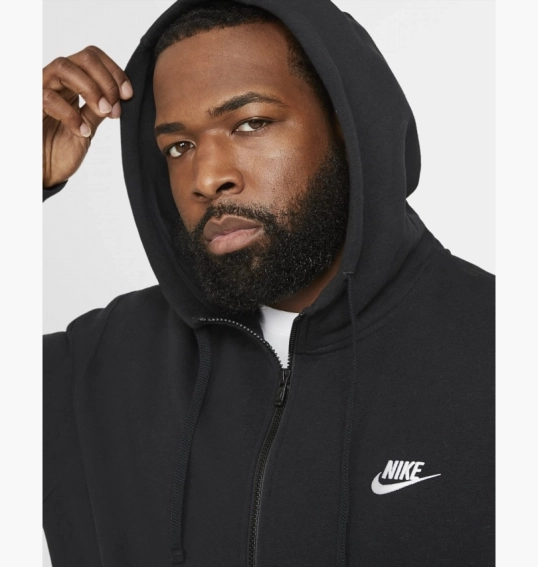 Толстовка Nike M NSW CLUB HOODIE FZ BB Black BV2645-010 фото 20 — интернет-магазин Tapok