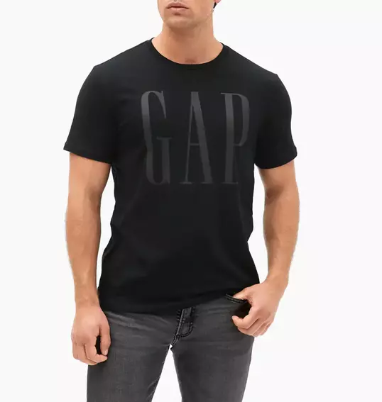 Футболка Gap Logo T-Shirt True Black 499630021 фото 1 — інтернет-магазин Tapok