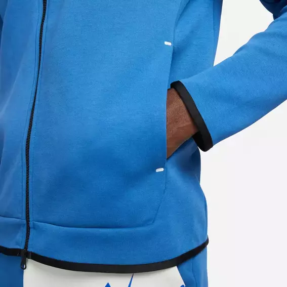 Толстовка Nike Ech Fleece Windrunner Hoodie Full Zip Light Blue Cu4489-407 фото 4 — інтернет-магазин Tapok