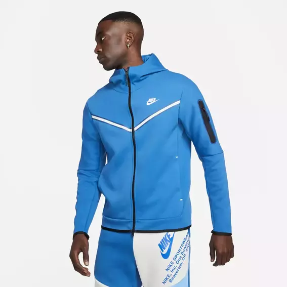Толстовка Nike Ech Fleece Windrunner Hoodie Full Zip Light Blue Cu4489-407 фото 7 — інтернет-магазин Tapok