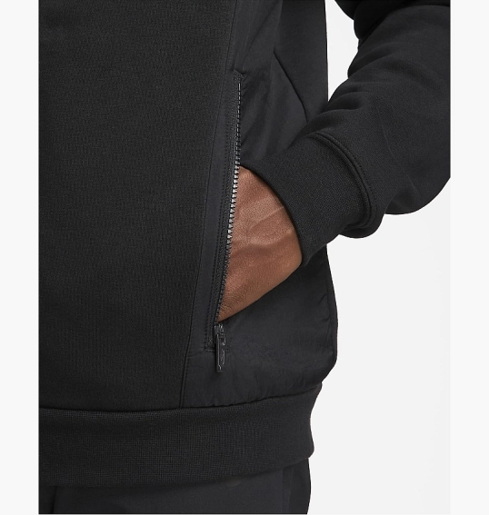Толстовка Nike Sportswear Hybrid Full-Zip Fleece Hoodie Black DO7228-010 фото 8 — інтернет-магазин Tapok