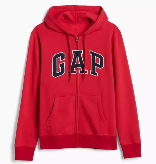 Толстовка Gap Logo Fuff-Zip Hoodie Red 521396001 фото 1 — інтернет-магазин Tapok