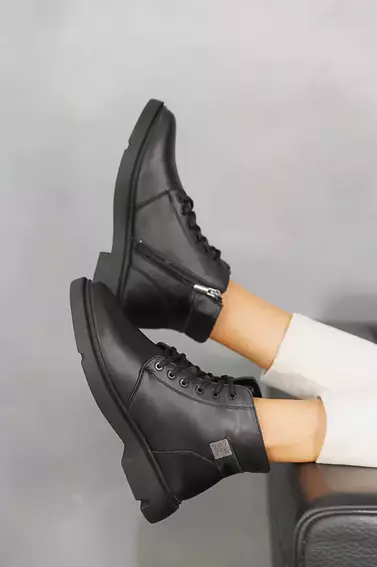 Жіночі черевики шкіряні зимові чорні Milord 1070 фото 15 — інтернет-магазин Tapok