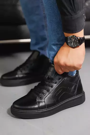 Мужские ботинки кожаные зимние черные CrosSAV 86 фото 3 — интернет-магазин Tapok