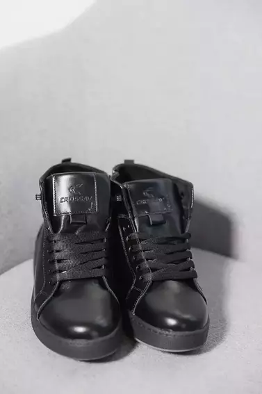Подростковые ботинки кожаные зимние черные CrosSAV 23-89 фото 3 — интернет-магазин Tapok
