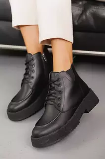 Жіночі черевики шкіряні зимові чорні VlaMar 306