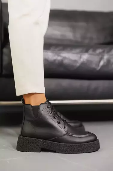 Женские ботинки кожаные зимние черные VlaMar 306 фото 3 — интернет-магазин Tapok